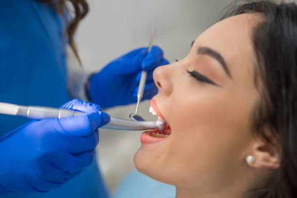 istock Woman at dentist 1186184846