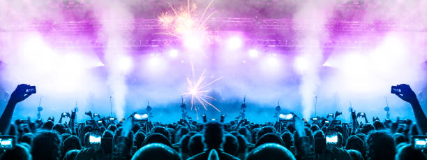istock Concert crowd in front of a live stage 1186188123