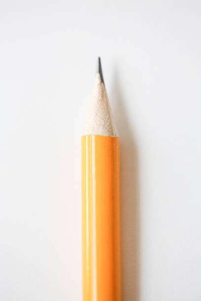 istock Pencil point close-up on white background 1186188610