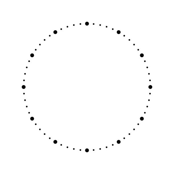 ilustrações de stock, clip art, desenhos animados e ícones de clock face. blank hour dial. dots mark minutes and hours. simple flat vector illustration - tuner