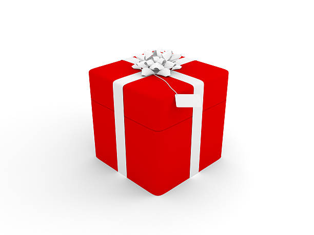 red gift box stock photo