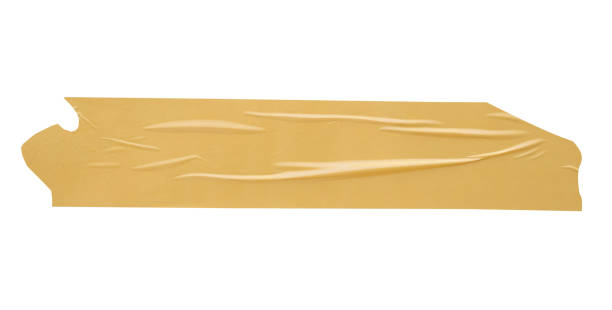 istock Brown adhesive tape isolated on white background 1186193362