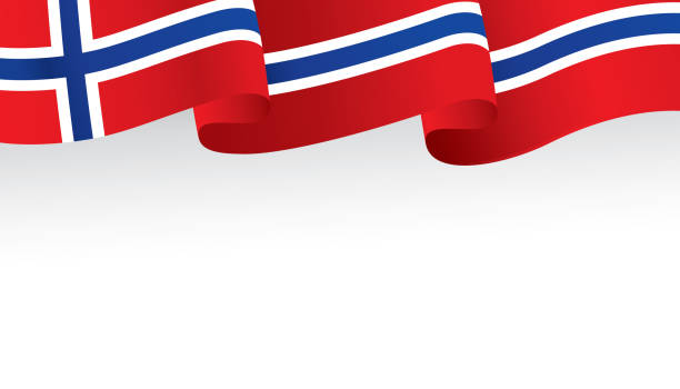 Norway flag Norway flag ribbon isolated on white background. Vector illustration norwegian flag stock illustrations