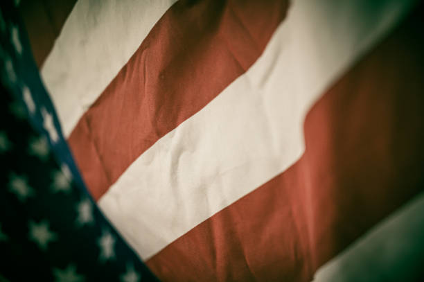istock America flag waving with the wind for memorial day. 1186213201