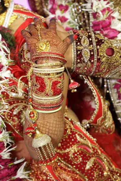 A Hindu wedding ritual wherein bride and others as symbol of love