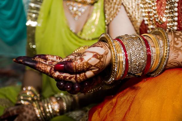 istock Hindu wedding ritual wherein bride and groom hand 1186214886