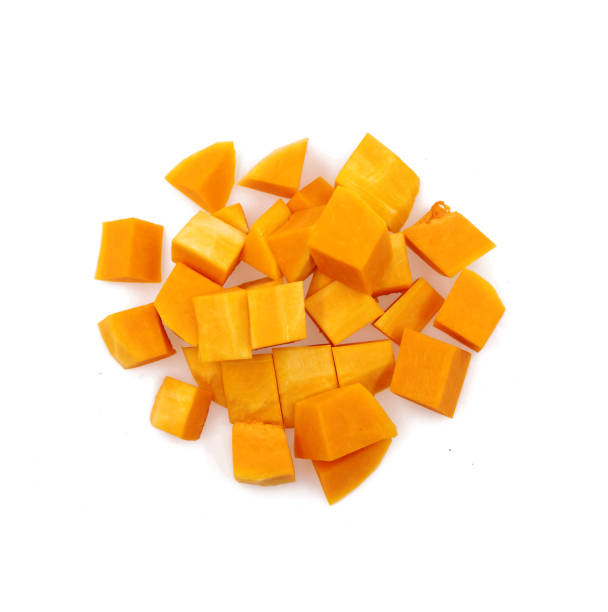 istock butternut squash cubes isolated on white background. 1186219226