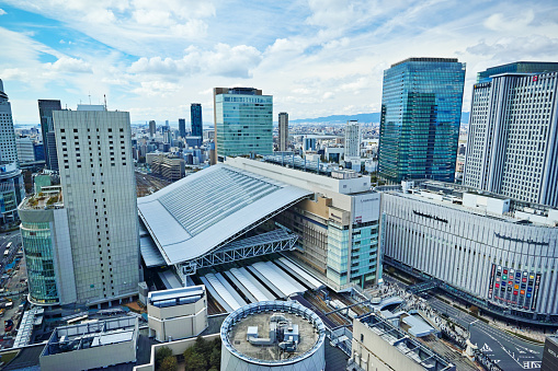 Osaka Umeda JR Osaka Station area seen from Hankyu Grand Building -2019/10/20