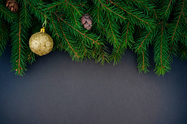 istock Christmas and New Year dark background 1186232118