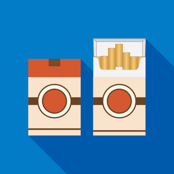ilustraciones, imágenes clip art, dibujos animados e iconos de stock de icono de cigarrillos - paquete cigarrillos