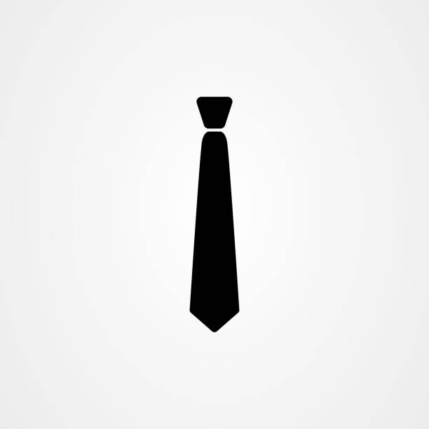 ilustrações, clipart, desenhos animados e ícones de design de vetor de logotipo do ícone da gravata - necktie