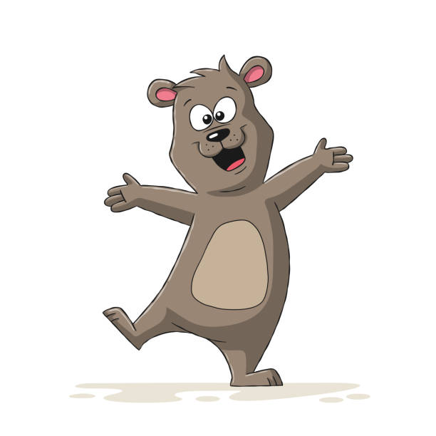 Happy Cartoon Baer Stock Illustration - Download Image Now - Bear,  Characters, Animal - iStock