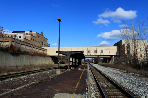 Akron, Ohio, USA - Dec.26.2009: Abandoned Akron Railway Station