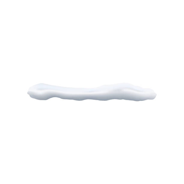 istock Realistic snow pile line isolated on white background, seasonal ice cold frost decoration 1186246755