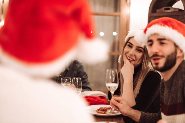 istock elegant friends at dinner together 1186251454