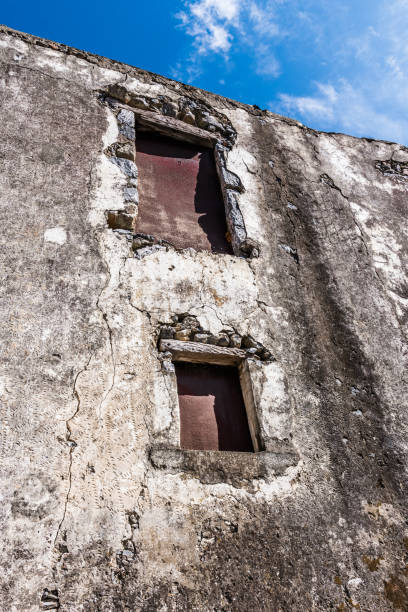 istock Windows in the wall of a very ancient monastery 1186254875