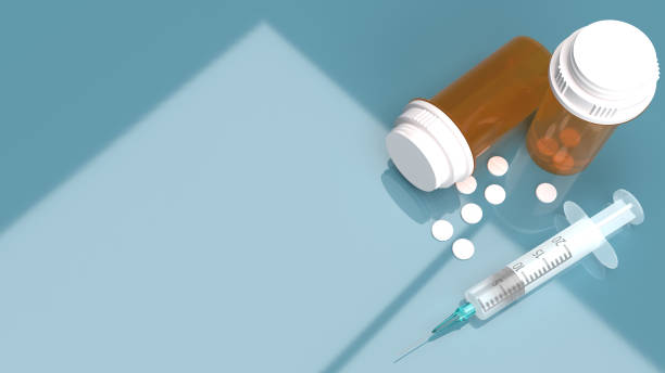 istock injection needle drugs pill 3d rendering for  medical concept. 1186257439