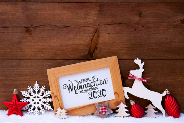 istock Tree, Snowflake, Snow, Ball, Glueckliches 2020 Means Happy 2020 1186257697