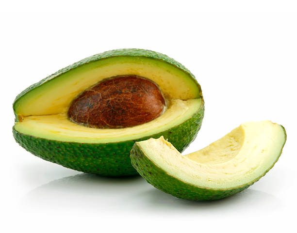 istock Ripe Sliced Avocado Isolated on White 118626088