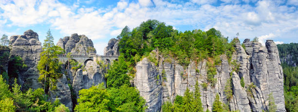 Bastei bridge in Saxon Switzerland, Germany