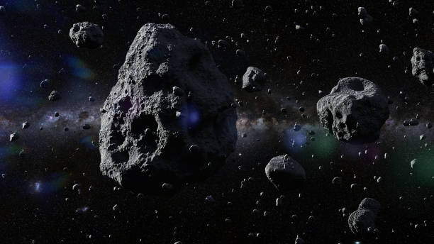 cinturón de asteroides, escombros en el sistema solar - capa de asteroides fotografías e imágenes de stock