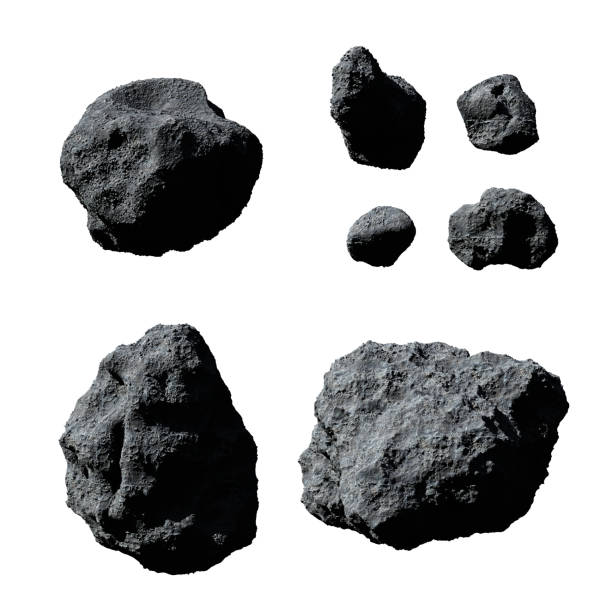 istock set of asteroids isolated on white background 1186278703