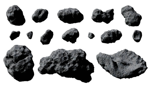 istock set of asteroids isolated on white background 1186278896