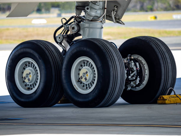 istock Aircraft undercarriage on tarmac 1186281219