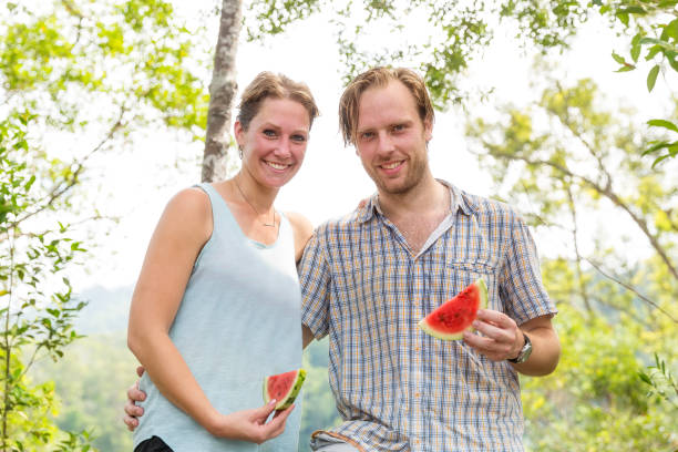 istock Watermelon jungle tourists 1186291844