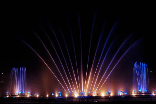 Photo of color fountains and fireworks