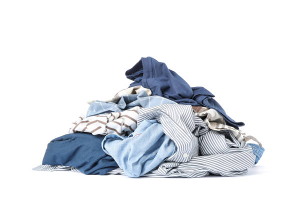 istock Bunch of clothes isolated on white background 1186300394