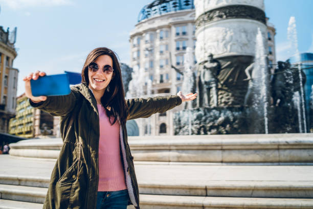 istock Selfies in Skopje, North Macedonia 1186301502