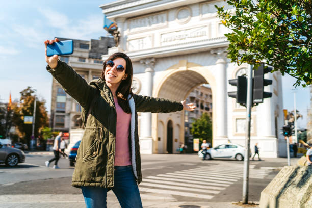 istock Selfies in Skopje, North Macedonia 1186301594