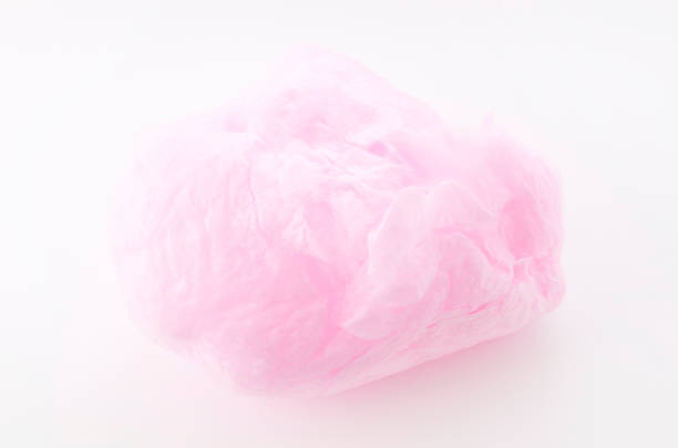 istock Sweet pink cotton candy on white background. 1186302891
