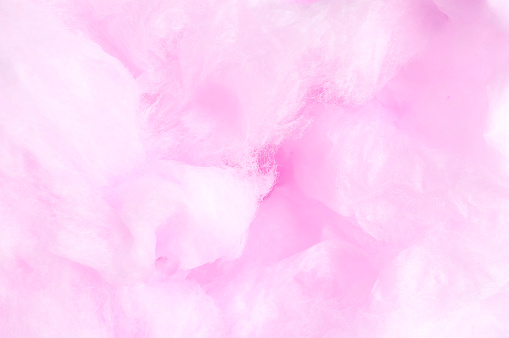 Pink Sweet cotton candy, closeup