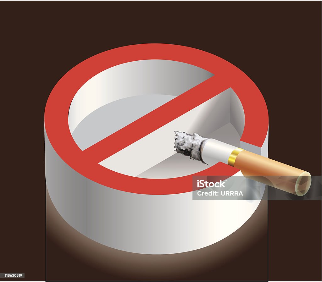 Keine Nichtraucher Stock Vektor Art und mehr Bilder von Aschenbecher -  Aschenbecher, Farbbild, Gefahr - iStock