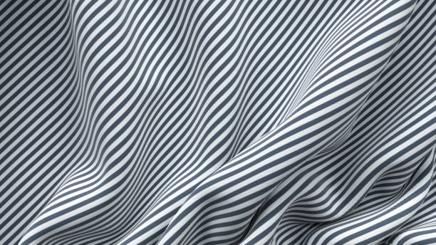 istock 3D Abstract Black White Striped Cloth Fabric Texture, Textile Background 1186313192