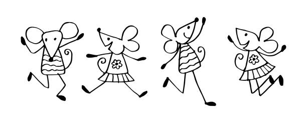 istock Banner happy rat, symbol of 2020 year 1186316384