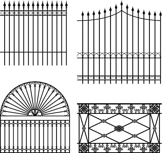 Vector illustration of Fences