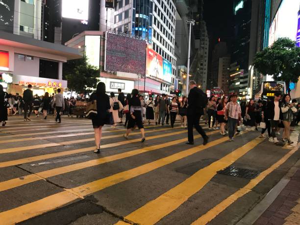 istock Busy people in Causeway bay 1186326718