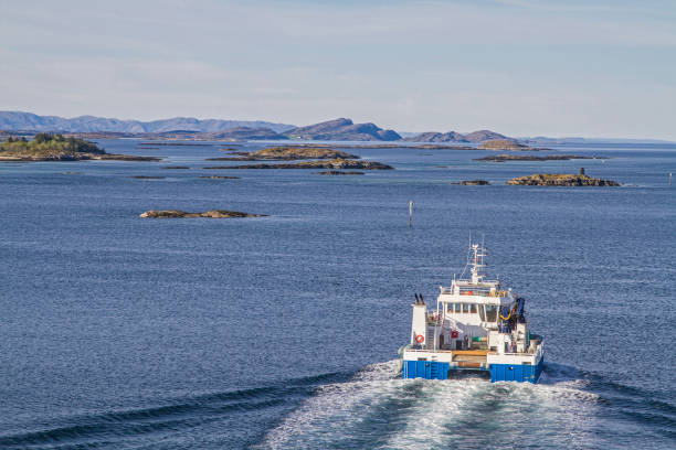 istock Transport ship passes Naeroysundet 1186326743