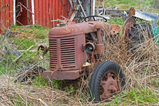 istock Rusted parked tractor in a small Norwegian village 1186326866