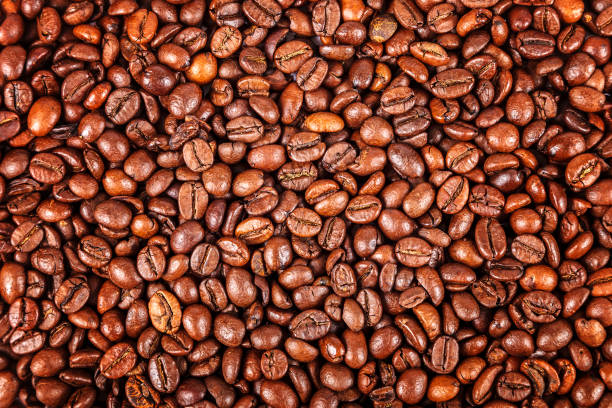 istock Grains of roasted coffee as a background 1186331098