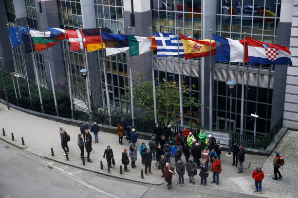 europeesparlement in brussel, belgië - plenaire vergadering fotos stockfoto's en -beelden