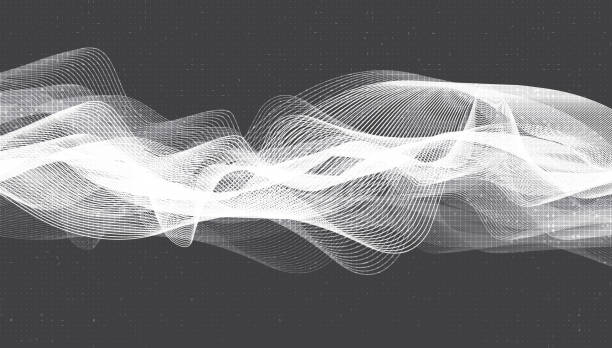 istock Waving White Digital Sound Wave on Gray Background,technology and earthquake wave diagram concept,design for music studio and science,Vector Illustration. 1186336183