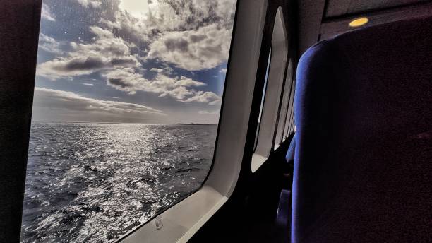 istock Wiew through a window of a boat crossing Atlantic Ocean 1186339043