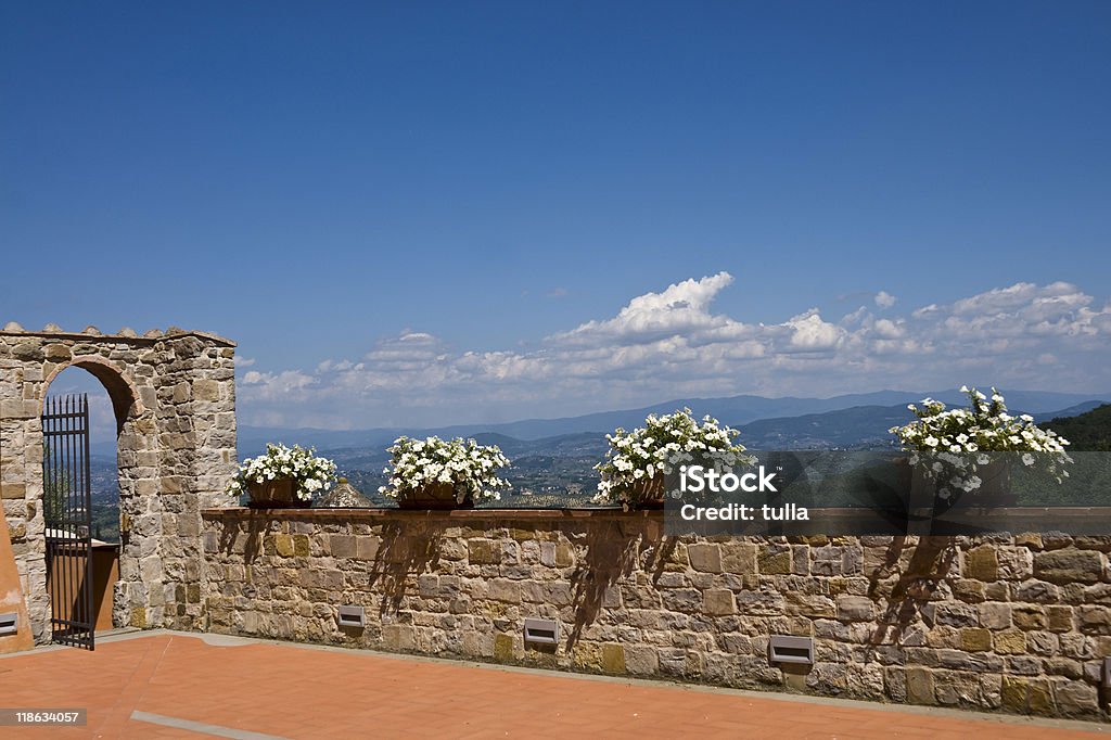 Panorama do campo da Toscana - Foto de stock de Cloudscape royalty-free