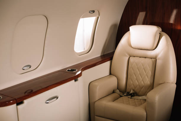 istock modern interior of luxury private jet 1186344331
