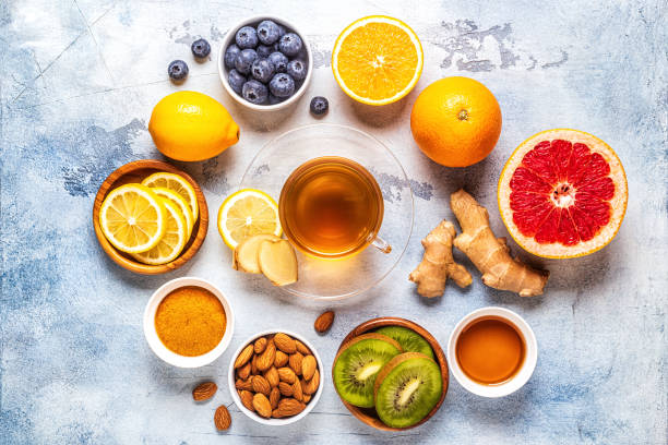istock Healthy products for Immunity boosting and cold remedies 1186344513