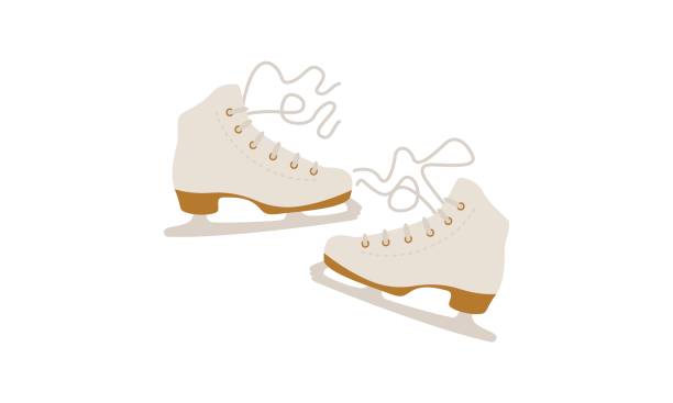 아이스 스케이터 벡터 일러스트 - ice skates stock illustrations